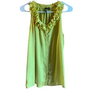 Milano Ruffle Tank Top 100% Polyester Size M